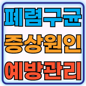 폐렴구균증상원인예방관리