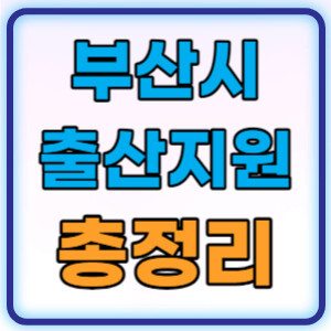 부산출산지원총정리